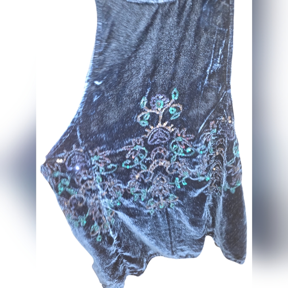 Free People Blue Velvet Jill Swing Dress, Size Small NWT - Picture 2 of 8